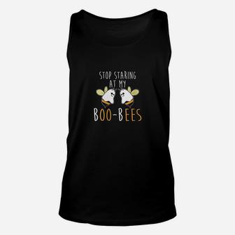 Stop Staring At My Boo Bees Funny Halloween Unisex Tank Top - Seseable