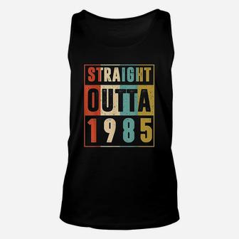 Straight Outta 1985 Vintage 37 Year Old 37th Birthday Gift Unisex Tank Top - Seseable