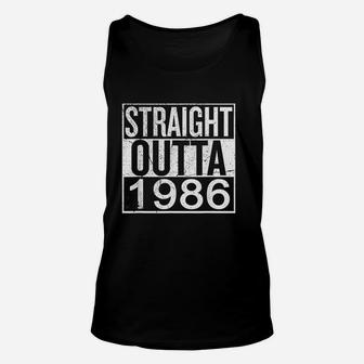 Straight Outta 1986 36th Funny Birthday Vintage Family Gift Unisex Tank Top - Seseable
