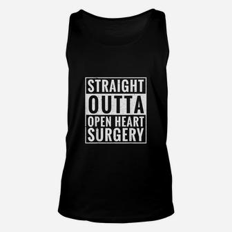 Straight Outta Open Heart Surgery Gifts Recovery Unisex Tank Top - Seseable