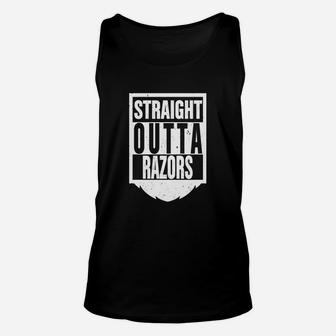 Straight Outta Razors T-shirt Funny Beard Anti-shaving Tee Unisex Tank Top - Seseable