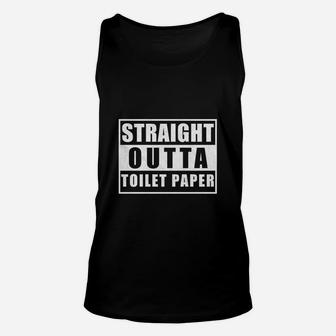 Straight Outta Toilet Paper Funny Unisex Tank Top - Seseable