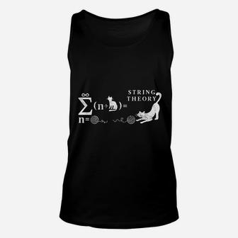 String Theory Cat Math Unisex Tank Top - Seseable