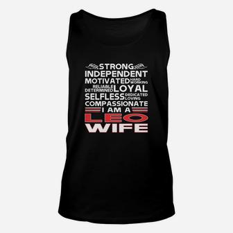Strong Independent Motivates Leo Wife Unisex Tank Top - Seseable