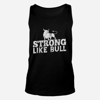 Strong Like A Bull Powerlifting Bodybuilding Unisex Tank Top - Seseable