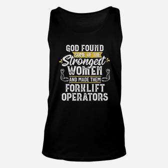 Strongest Women Forklift Operator Truck Driver Gift Unisex Tank Top - Seseable