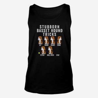 Stubborn Basset Hound Tricks Funny Dog Gift Premium Unisex Tank Top - Seseable