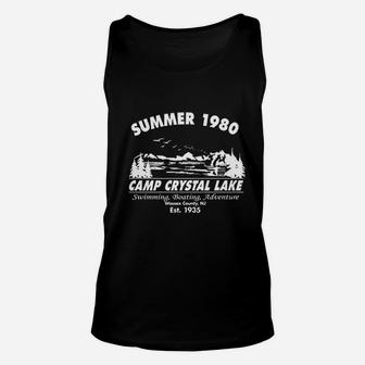 Summer 1980 Men Funny Graphic Camping Vintage Cool 80s Novelty Unisex Tank Top - Seseable