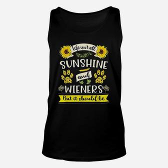 Sunshine And Wieners Dog Dachshund Lover Owner Unisex Tank Top - Seseable