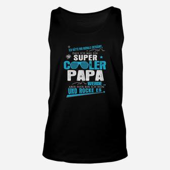 Super Cooler Papa Schwarzes Unisex TankTop, Lustiges Oberteil für Vatertag - Seseable