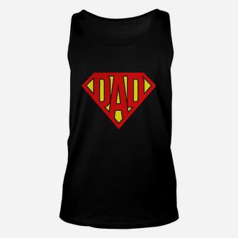 Super Dad Super Hero Dad Unisex Tank Top - Seseable