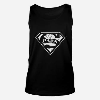 Super Papa Fathers Day, dad birthday gifts Unisex Tank Top - Seseable
