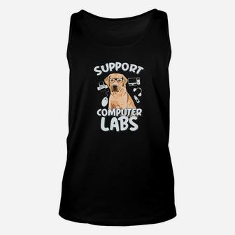 Support Computer Labs Funny Dog Unisex Tank Top - Seseable