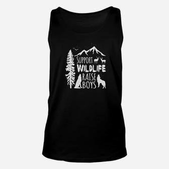 Support Wildlife Raise Boys For Mom And Dad Unisex Tank Top - Seseable