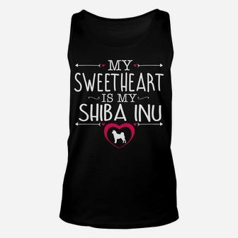 Sweetheart Is Shiba Inu Valentines Day Dog Unisex Tank Top - Seseable