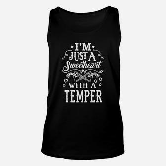 Sweetheart With A Temper Unisex Tank Top - Seseable