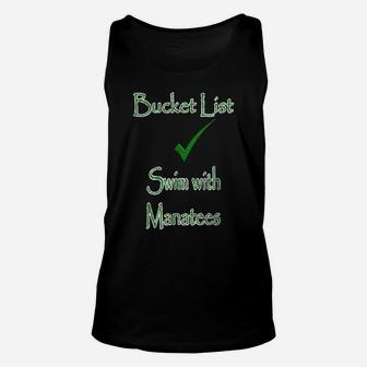 Swim With Manatees Bucket List Checked - T-shirt Unisex Tank Top - Seseable