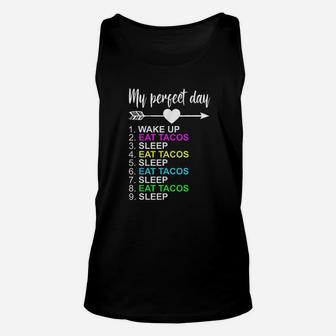 Taco Funny Taco Eating Perfect Day Taco Lover Gift Unisex Tank Top - Seseable