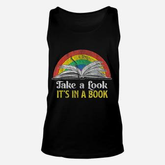 Take A Look Its A Book Retro Rainbow Gift Unisex Tank Top - Seseable