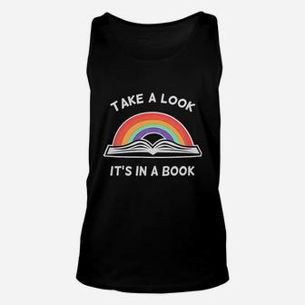 Take A Look Its In A Book Unisex Tank Top - Seseable