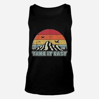 Take It Easy Retro Style Outdoors Camping Unisex Tank Top - Seseable
