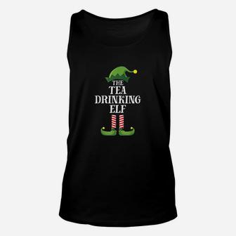 Tea Drinking Elf Matching Family Group Christmas Party Unisex Tank Top - Seseable