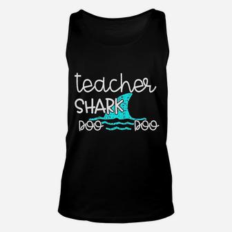 Teacher Shark Doo Doo Funny Graphics Unisex Tank Top - Seseable