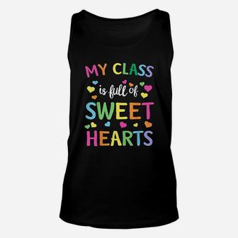 Teacher Valentines Day Gift Love My Sweet Students Unisex Tank Top - Seseable