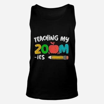 Teaching My Zoomies Funny Virtual Teacher Distance Learning Unisex Tank Top - Seseable