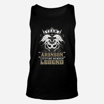 Team Aronson Lifetime Member Legend -aronson T Shirt Aronson Hoodie Aronson Family Aronson Tee Aronson Name Aronson Lifestyle Aronson Shirt Aronson Names Unisex Tank Top - Seseable