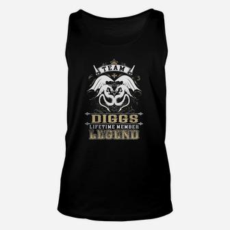 Team Diggs Lifetime Member Legend -diggs T Shirt Diggs Hoodie Diggs Family Diggs Tee Diggs Name Diggs Lifestyle Diggs Shirt Diggs Names Unisex Tank Top - Seseable