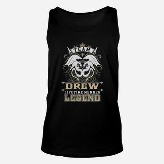 Team Drew Lifetime Member Legend -drew T Shirt Drew Hoodie Drew Family Drew Tee Drew Name Drew Lifestyle Drew Shirt Drew Names Unisex Tank Top - Seseable