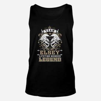 Team Elsey Lifetime Member Legend -elsey T Shirt Elsey Hoodie Elsey Family Elsey Tee Elsey Name Elsey Lifestyle Elsey Shirt Elsey Names Unisex Tank Top - Seseable
