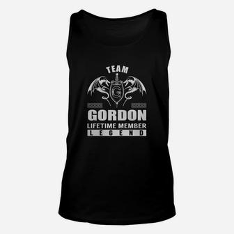 Team Gordon Lifetime Member Legend Name Tshirts Unisex Tank Top - Seseable