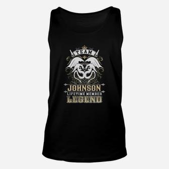 Team Johnson Lifetime Member Legend -johnson T Shirt Johnson Hoodie Johnson Family Johnson Tee Johnson Name Johnson Lifestyle Johnson Shirt Johnson Names Unisex Tank Top - Seseable