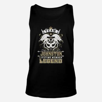 Team Johnston Lifetime Member Legend -johnston T Shirt Johnston Hoodie Johnston Family Johnston Tee Johnston Name Johnston Lifestyle Johnston Shirt Johnston Names Unisex Tank Top - Seseable