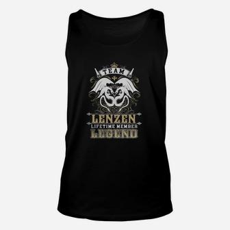 Team Lenzen Lifetime Member Legend -lenzen T Shirt Lenzen Hoodie Lenzen Family Lenzen Tee Lenzen Name Lenzen Lifestyle Lenzen Shirt Lenzen Names Unisex Tank Top - Seseable