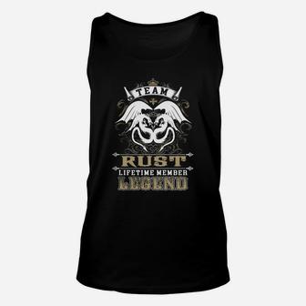 Team Rust Lifetime Member Legend -rust T Shirt Rust Hoodie Rust Family Rust Tee Rust Name Rust Lifestyle Rust Shirt Rust Names Unisex Tank Top - Seseable