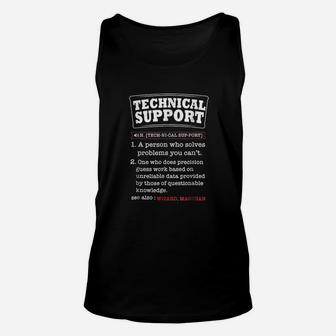 Tech Support Definition Funny Computer Nerd Gift Unisex Tank Top - Seseable