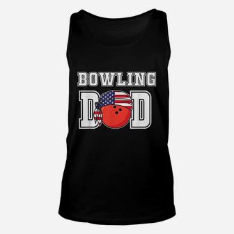 Ten Pin Bowlers Team Player Fathers Gifts For Bowling Dad Unisex Tank Top - Seseable