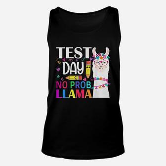 Test Day No Probllama Llama Teacher Testing Day Unisex Tank Top - Seseable