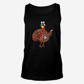 Thanksgiving Nurse Turkey Cool Funny Feast Day Gift Unisex Tank Top - Seseable