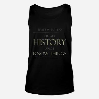 That's What I Do I Read History Book Bookworm Unisex Tank Top - Seseable
