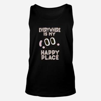 The Amazing World Of Happy Place Big Face Unisex Tank Top - Seseable
