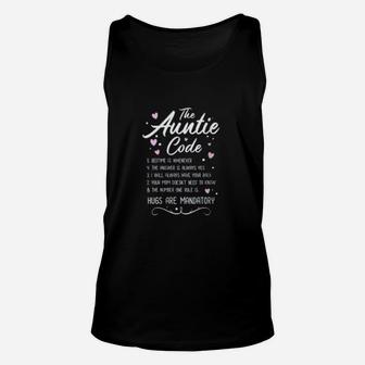 The Auntie Code Best Aunt Sister Niece Unisex Tank Top - Seseable