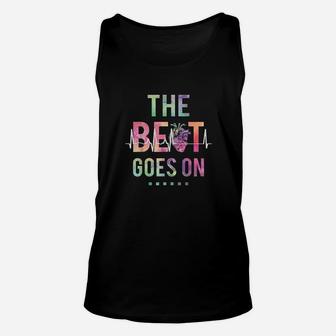 The Beat Goes On Heartbeat Rehab After Surgery Cool Gift Unisex Tank Top - Seseable
