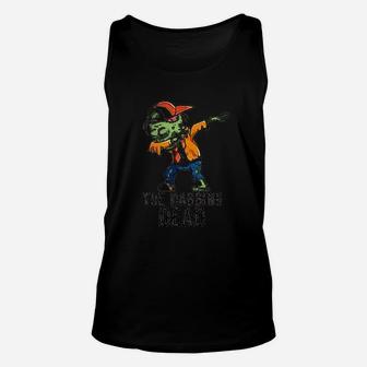 The Dabbing Dead Funny Halloween Unisex Tank Top - Seseable