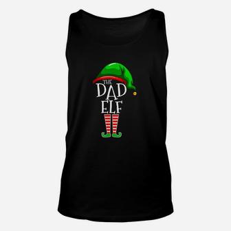 The Dad Elf Family Matching Group Christmas Daddy Unisex Tank Top - Seseable