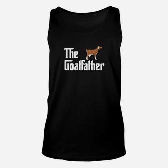The Goatfather Funny Goat Lovers Gif For Dad Unisex Tank Top - Seseable