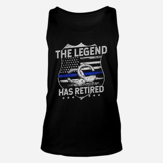 The Legend Has Retired Police Officer Retirement Gift Unisex Tank Top - Seseable